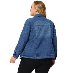 Elevate your style with the Agnes Orinda Women's Plus Size Classic Denim Jacket. This chic piece is a must-have for any fashion-forward wardrobe.

- **Size:** 1X
- **Color:** Denim Blue
- **Material:** Denim
- **Gender:** Female
- **Age Group:** Adult
- **Closure Type:** Button-down
- **Sleeve Length:** Long Sleeve

Crafted from high-quality denim, this jacket offers both comfort and durability. The button-down closure ensures a secure and adjustable fit, while the long sleeves provide added war Washed Blue Denim Jacket For Fall, Washed Blue Denim Jacket For Fall Day Out, Fall Washed Blue Denim Jacket For Day Out, Dark Wash Denim Jacket For Day Out, Chic Blue Relaxed Fit Denim Jacket, Trendy Denim Blue Spring Utility Jacket, Chic Dark Wash Denim Jacket For Day Out, Trendy Blue Denim Utility Jacket, Spring Denim Utility Jacket In Dark Wash