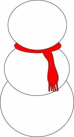 a snowman with a red scarf around its neck