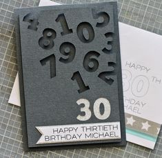 a birthday card with the number 30 on it