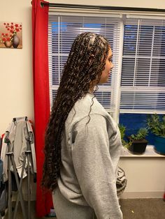 Regular Hairstyles, Fresh Braids, Extension Braids, Bohemian Knotless Braids, Bohemian Knotless, Boho Braided Hairstyles, Aesthetic Hairstyles, Curly Hair Braids