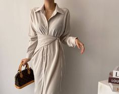 Wrap Dress Kimono Dress Tunic Dress Romantic Wrap Dress - Etsy Chic Long Dresses With Tie Waist, Chic Midi Dress With Kimono Sleeves For Brunch, Elegant Fall Dress With Kimono Sleeves, Elegant Long Belted Dress, Elegant Maxi Wrap Dress For Brunch, Elegant Maxi Length Wrap Dress For Brunch, Chic Long Wrap Dress For Spring, Elegant Long Shirt Dress For Spring, Chic Long Dresses For Brunch