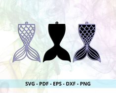 three mermaid tail svg files