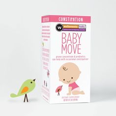 a box of baby move next to a toy bird