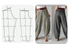 the pattern for this pants is easy to sew, and has an attached belt