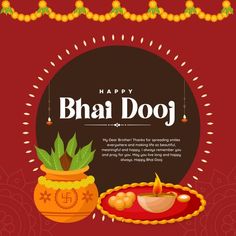 Happy Bhai Dooj ! Bhai Dooj Wishes, Happy Raksha Bandhan Images, Happy Bhai Dooj, Raksha Bandhan Images, Diwali Greeting Cards, Bhai Dooj, Brother And Sister Love, Diwali Greetings, Happy Rakshabandhan