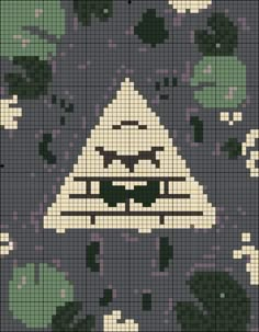 a cross stitch pattern that looks like a triangle