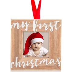 Celebrate baby's first Christmas with our My First 🎄 Wooden Picture Frame Ornament! This charming ornament features a beautifully carved wooden frame to showcase your little one's photo. A perfect addition to your tree and a cherished memento for years to come. • Perfect for a baby shower gift or stocking stuffer or Grandparent Gift! • Includes ornament and ribbon for hanging • Photo insert: 3” x 3” • Wooden frame ornament with “my first Christmas” painted in white • Materials: wood and ribbon Picture Frame Ornament, Photo Frame Ornaments, First Christmas Photos, Frame Ornament, Picture Frame Ornaments, Picture Ornaments, Wooden Picture Frame, Photo Christmas Ornaments, Fun Ornaments