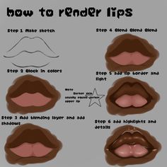 how to draw lips step by step for beginners and advanced drawing students in adobe