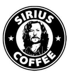 the logo for sirius coffee, with jesus's face in the center and stars around it