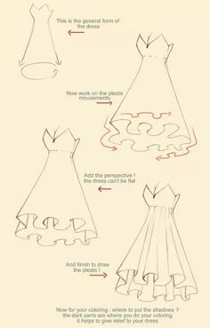 how to draw dresses for the bride