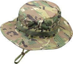 VERSATILE SUN PROTECTION BUCKET BOONIE HAT WITH WIDE BRIM FOR OUTDOORS The Perfect Hat for Fishing, Hunting, CAMPING and Other Outdoor Activities Stay concealed with a little extra coverage by using our military-style boonie bucket hat. It is perfect for many outdoor activities including hunting, fishing, camping, hiking and more. Constructed using a poly / cotton ripstop material, the camo boonie hat is built for many different application uses. The durable ripstop fabric help prevents tears, a Hiking Hats, Booney Hat, Jungle Hat, Waterproof Hat, Outdoor Hut, Adventure Hat, Military Color, Boat Hat, Boonie Hat