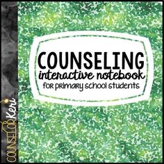 a book cover with the words,'counseling interactive notebook for primary school students '