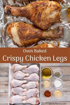 The BEST Oven Baked Crispy Chicken Legs How To Make Drumsticks In The Oven, Oven Baked Chicken Legs Crispy, Chicken Drumstick Recipes Oven Baked, Baked Chicken Drumsticks Oven, Thanksgiving Meats, Baked Chicken Legs In The Oven, Baking Chicken In Oven, Baked Chicken Legs Recipes, Chicken Leg Recipes Oven