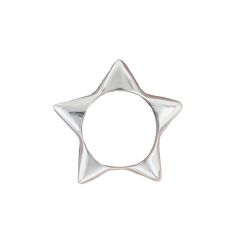 a silver star shaped object on a white background