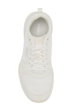 Breathable perforations and a knit upper lend comfort and modern style to a street-savvy sneaker grounded by a cushioned footbed and non-marking rubber sole. Synthetic and textile upper/textile lining/rubber sole Imported White Athleisure Walking Shoes With Textured Sole, Lace-up Sneakers With Perforations In Engineered Mesh, Engineered Mesh Sneakers With Perforations, Casual Low-top Walking Shoes With Engineered Mesh, Running Shoes With Perforated Toe Box For Light Sports, Functional Running Shoes With Perforated Toe Box, Light Sports Running Shoes With Perforations And White Sole, Sporty Mesh Running Shoes With Perforated Toe Box, Casual Lace-up Walking Shoes With Engineered Mesh