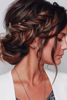 Loose Wedding Hair, Gorgeous Hairstyles, Wedding Hairstyles Bride, Colors Wedding, Simple Wedding Hairstyles, Side Hairstyles, Fishtail Braid, Wedding Hair Inspiration, Short Wedding Hair