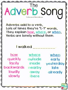 the adverb song with different words