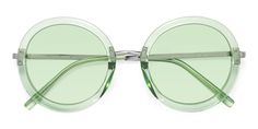 Be famous, trendy and fashionable with this retro style full-rimmed round shape eyewear that is suitable for business and casual wear. Buy Mint Green Geek-Chic Oversized Round Tinted Sunglasses with Light Green Sunwear Lenses now! Modern Round Sunglasses For Spring, Modern Metal Frame Sunglasses For Spring, Trendy Round Sunglasses For Spring, Summer Round Metal Frame Sunglasses, Everyday Round Sunglasses For Summer, Chic Green Sunglasses For Spring, Everyday Summer Round Sunglasses, Trendy Round Sunglasses With Glass Lenses, Green Round Frame Sunglasses For Summer