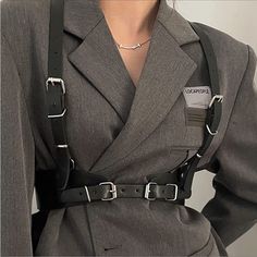 Questions? Leave A Comment Below! Suspenders For Women, Scoop Neck Bodysuit, Jean Belts, Punk Outfits, Leather Harness, One Piece Bodysuit, Anti Frizz Products, Black Belt, Suspenders