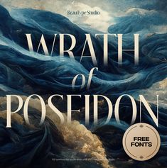 a book cover with an image of waves in the sky and text that reads, wrauh of poseton