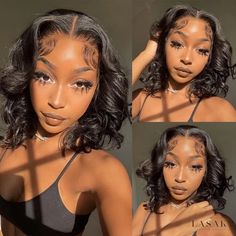 Lasaky - Natural-Looking Lace Front Wig with Short Bob Bob Pendek, Hair Extension Care, Remy Hair Wigs, Indian Hair, Wigs Human Hair, Body Wave Wig, Short Bob Wigs, Lace Closure Wig, Closure Wig