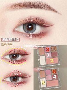 Simple Cool Toned Eye Makeup, Douyin Tutorial, Douyin Makeup Tutorial, Make Up Mata, Membentuk Alis, Korean Makeup Tips, Korean Makeup Tutorials, Natural Make Up Looks