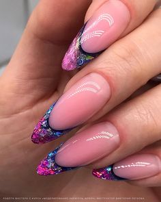 Sunny Nails, Trend Nails, City Nails, Nails Trend, Spring Nail Colors, Shine Nails, Almond Acrylic Nails, Nails Only, Bling Acrylic Nails