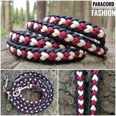 VerstellbareHundeleine aus Parachute Cord im Muster Kara YatsuKann auf Wunsch auch mit fester Handschlaufe angefertigt werdenleine hundeleine leash paracord paracordleine dogs hunde How To Braid Paracord Tutorials, Diy Paracord Dog Collar, Paracord Collar Diy, Paracord Leash Diy, Paracord Dog Leash Diy, Paracord Basket, Paracord Dog Leash Tutorial, Diy Dog Leash