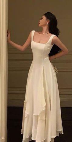 Prom Dress Ankle Length, Square Neck Prom Dress, Dress Ankle Length, Elegant Evening Gown, Red Carpets, Prom Dress Inspiration, Evening Gowns Elegant, Pretty Prom Dresses