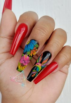 Alebrije Nails, Hummingbird Nails, Mexico Nails Designs, Mexican Nails Designs