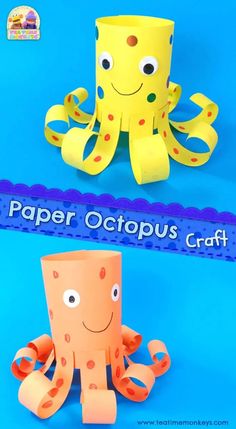 the paper octopus craft is ready to be made