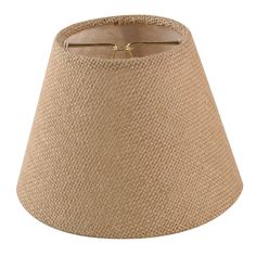 a beige lamp shade with a gold ring on it