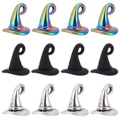 PRICES MAY VARY. ❤[1 BOX 60PCS WIZARD HAT CHARM]: If you need to make magic, Halloween, or Christmas themed ornaments, this box of 60pcs hat charms is perfect for you, and a sufficient quantity can meet your handmade needs. ❤[3 STYLE WIZARD HAT CHARM]: Gothic style black hat charms, elegant style silver hat charms, cool style rainbow hat charms, a variety of styles give you more DIY choices and experience different styles of magic charms. ❤[SIZE]: Black hat charms, 12x10.5mm(0.47x0.41inch), hole Hat Charms, Halloween Antiques, Silver Hats, Skull Statue, Magic Charms, Rainbow Hats, Wizard Hat, Halloween Witch Hat, Halloween Charms