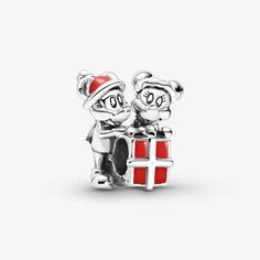 Pandora Mickey Mouse, Mickey Mouse And Minnie Mouse, Disney Logo, Minnie Christmas, Disney Charms, Charms Pandora, Pandora Disney, Bracelet Pandora, Mickey Y Minnie