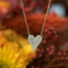 Diamond heart shaped necklace Pave Heart Necklace, Heart Pendant Necklace, Pave Diamonds, Heart Necklace, Heart Pendant, Pendant Necklace, Pendant