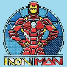 the iron man cross stitch pattern