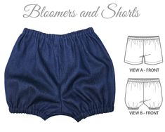 shorts and shorts sewing pattern for children