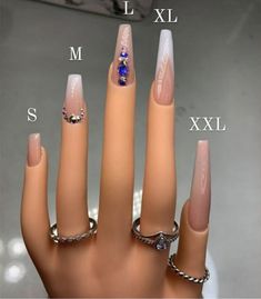 Types Of Nails Shapes, Acrylic Nail Shapes, Different Nail Shapes, Nails Design With Rhinestones, Short Square Acrylic Nails, Bling Acrylic Nails, Nail Length, Pink Acrylic Nails