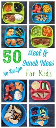 the top 50 meals and no - recipe snack ideas for kids to eat in their lunchboxes