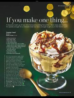 an ice cream sundae in a glass bowl