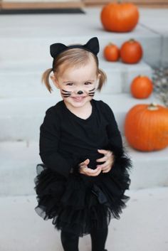 Toddler Girl Cat Halloween Costumes, Cat Costume For Toddler Girl, Black Cat Kids Costume, Toddler Girl Cat Costume, Toddler Kitty Costume, Cat Halloween Costume For Kids