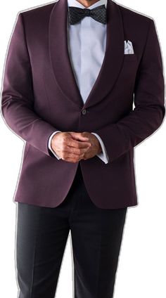 Classic Purple Tuxedo For Semi-formal Events, Formal Burgundy Blazer With Lapel Collar, Elegant Burgundy Semi-formal Outerwear, Elegant Burgundy Outerwear For Party, Elegant Burgundy Party Outerwear, Purple Long Sleeve Evening Blazer, Purple Tuxedo Style Formal Blazer, Purple Formal Outerwear With Lapel Collar, Formal Purple Outerwear With Lapel Collar