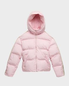 Get free shipping on Palm Angels Girl's Puffer Jacket W/ Stripe, Size 4-12 at Neiman Marcus. Shop the latest luxury fashions from top designers. Baby Pink Puffer Jacket, Coats For School, Sporty Spring Quilted Puffer Jacket, Sporty Pink Hooded Puffer Jacket, Sporty Puffer Jacket With Detachable Hood For Spring, Sporty Spring Puffer Jacket With Detachable Hood, Sporty Pink Puffer Outerwear, Sporty Pink Puffer Jacket For Winter, Sporty Pink Outerwear With Detachable Hood