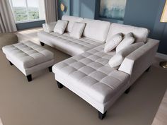 PRICES MAY VARY. Teams of highly skilled craftsmen who use years of experience to create a distinguished, unique furniture piece to complement any home. Sectional Sofa Broken Up, Sofa Factory, Microfiber Sectional Sofa, Over The Couch, Unique Furniture Pieces, Microfiber Sectional, Sofa Chaise, Fabric Sectional, Sectional Sofa Couch