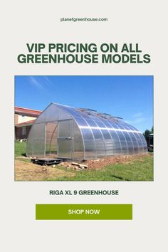 a green house is shown with the words,'shopping on all greenhouse models '