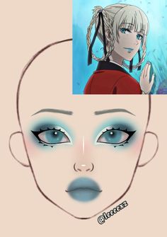 Kirari Momobami Makeup, Cool Anime Makeup, Anime Character Makeup, Anime Makeup Looks, Anime Inspired Makeup, Make Anime, Kirari Momobami, Halloweenský Makeup, Makeup Charts