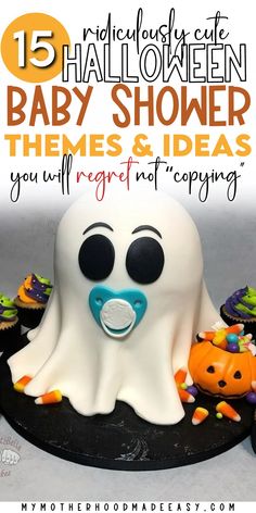 a baby shower theme with the words 15 halloween baby shower themes and ideas