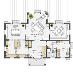 the floor plan for a house with two separate rooms and an attached kitchen, dining area and living room