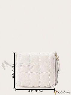 Bird in Bag - Mini Minimalistic Solid Color Zipper Small Bag Chic Rectangular Wallet With Zipper Closure, Rectangular Beige Coin Purse With Zipper, Chic Rectangular Coin Purse With Zipper, Beige Rectangular Wallet With Zipper Closure, Chic Coin Purse With Zipper Closure, Chic Coin Purse With Zipper Closure For Daily Use, White Rectangular Coin Purse With Zipper, White Rectangular Coin Purse With Zipper Closure, White Travel Coin Purse With Zipper