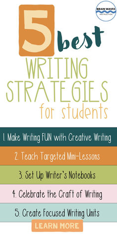 the five best writing styles for students to use in their homeschool workbook